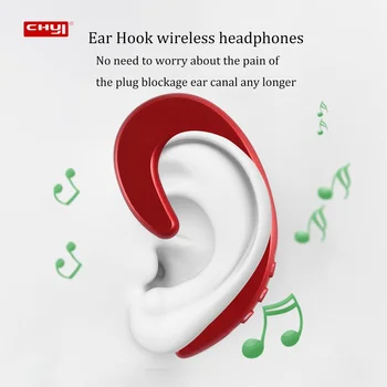 Ultra lekkie Słuchawki z Kości Przewodności Bluetooth 5,0 Bezprzewodowy zestaw Słuchawkowy Bezbolesny Zaczepu na ucho dla iPhone Redmi Sportowy Biznes Prezent