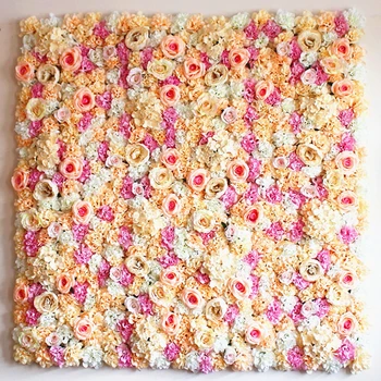 40x60 cm Sztuczna Róża Kwiat Ściany Dekoracje Ślubne Tło Fałszywe Kwiaty Hortensja Wesele Kwiatowy Wystrój Panelu