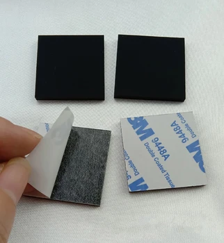 4szt Czarna Kwadratowa Samoprzylepna Uszczelka Z Gumy Silikonowej 6*6*1.5 mm Grubość uszczelki 0,7 mm, 1 mm, 1,5 mm-4 mm