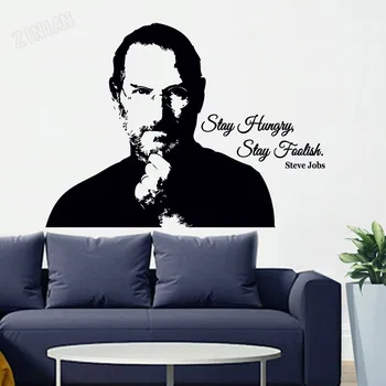 Inspiracja Steve Jobs Naklejki Na Ścianę Cytaty Pokój Dzienny Wystrój Domu Zostań Męski Zostań Głupie Zdanie Naklejki Na Ścianę Dla Szkoły Y096