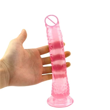 Miękkie Żelatynowe Wibrator Realistyczny Wibrator Analny Penis Przyssawka Męski Członek Damska Masturbacja Zabawki Erotyczne dla Dorosłych Sex Zabawki dla Kobiet